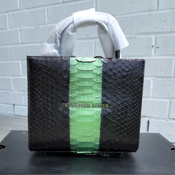 Brandon Blackwood Mini Croc Tote Purse